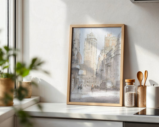 Madrid en acuarela: Bajando a Plaza de España