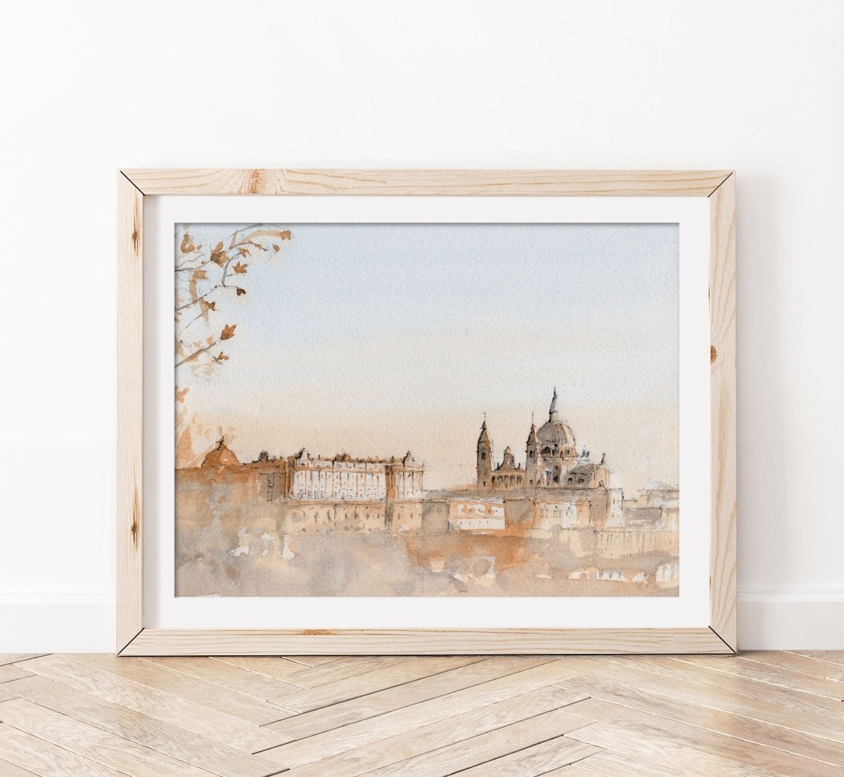 Madrid desde Debod - Reproducción Fine Art - Pablocuestawatercolor