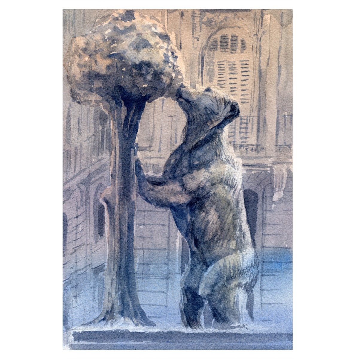 Postales de Madrid - Pablocuestawatercolor