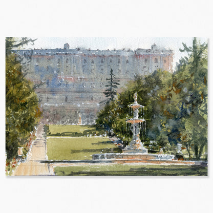 Madrid en acuarela: El Palacio Real y sus jardines