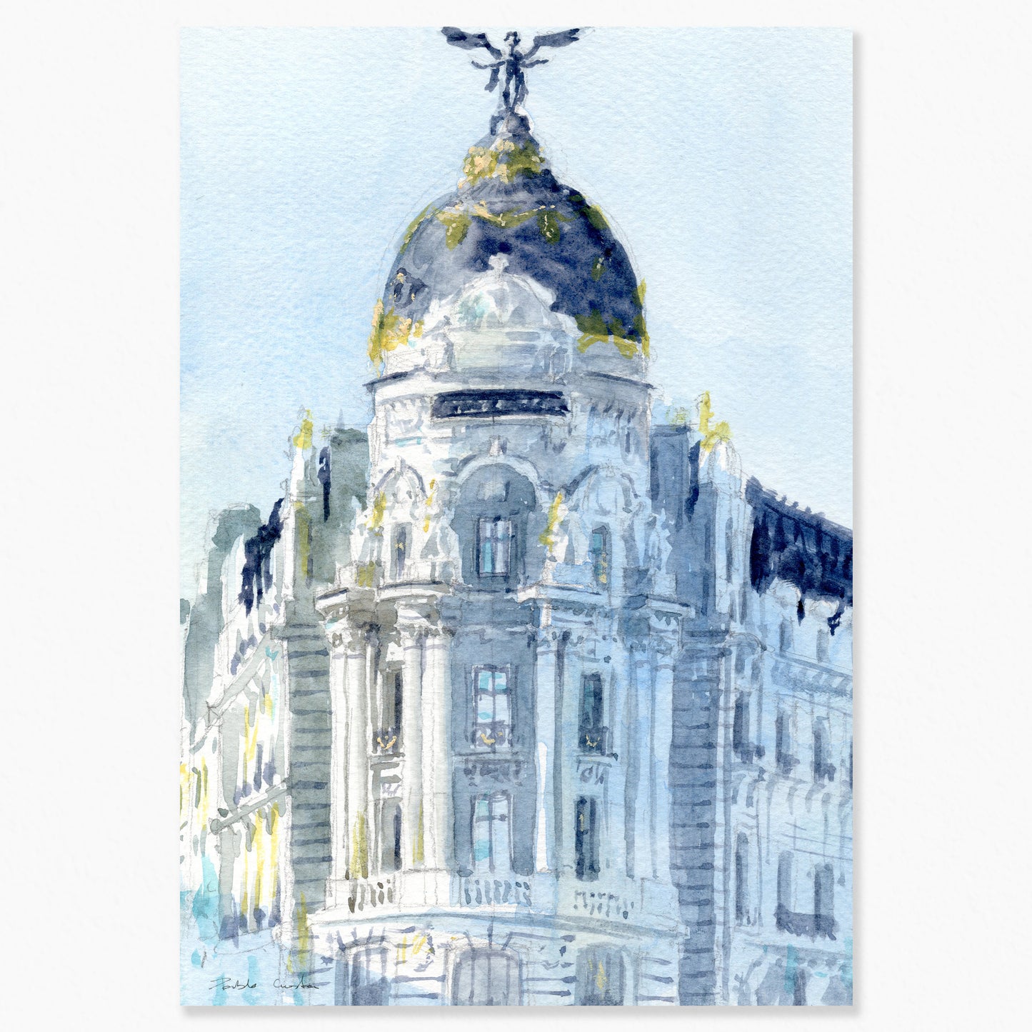 Madrid en acuarela: Metrópolis luminoso