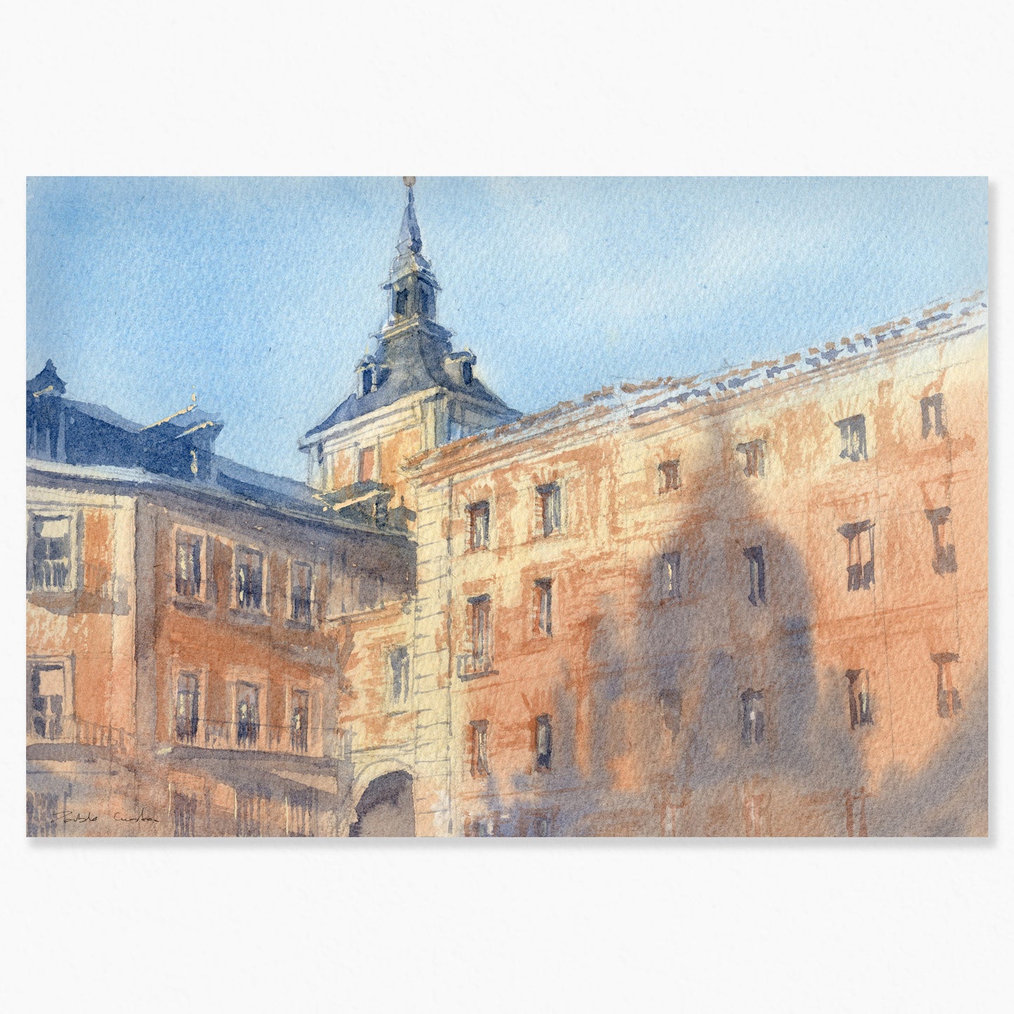 Postales de acuarelas de Madrid