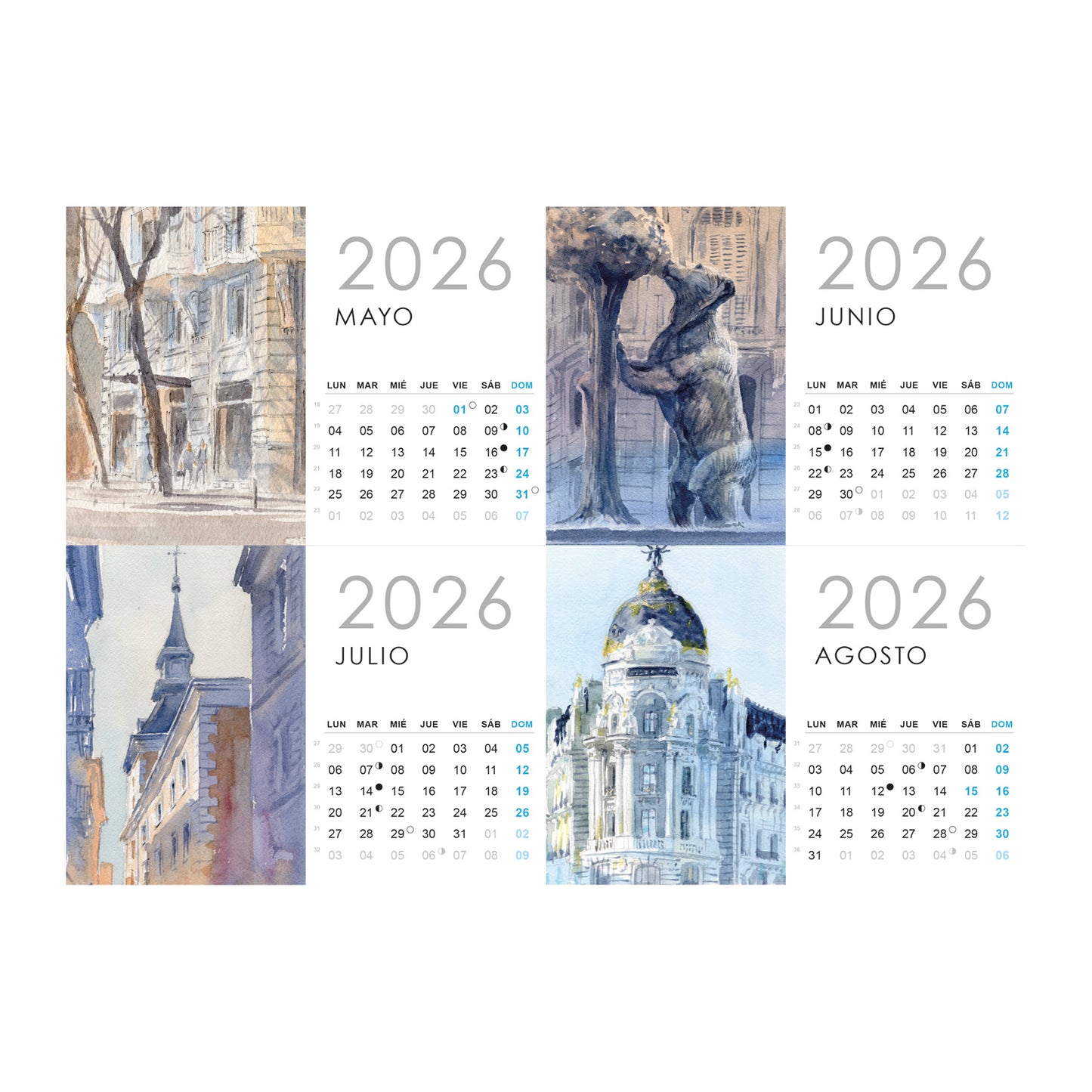 Calendario de mesa 2026