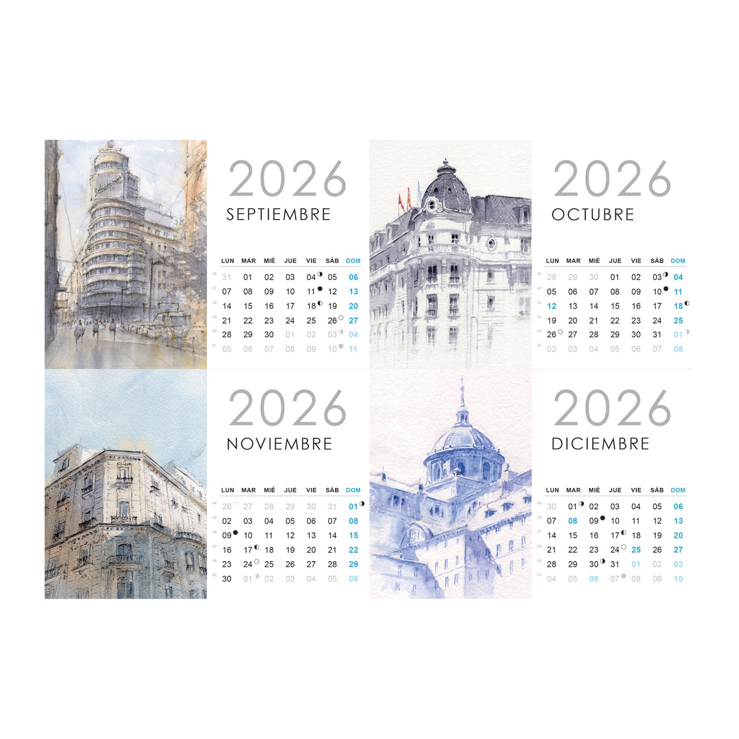 Calendario de mesa 2026