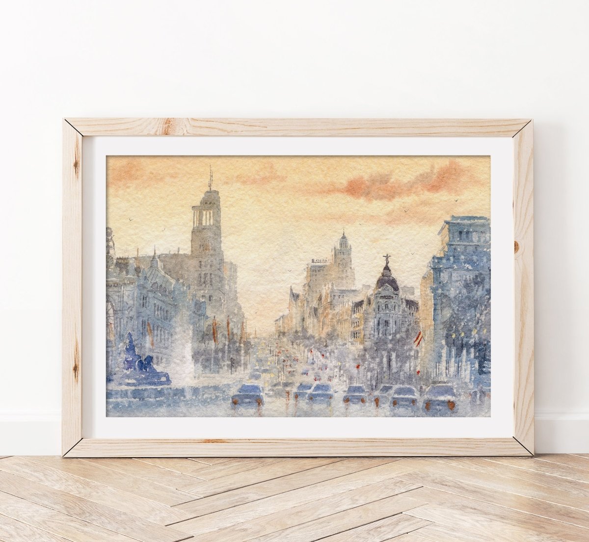 Atardece en Alcalá - Reproducción Fine Art - Pablocuestawatercolor