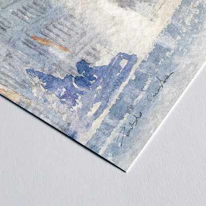 Atardece en Alcalá - Reproducción Fine Art - Pablocuestawatercolor