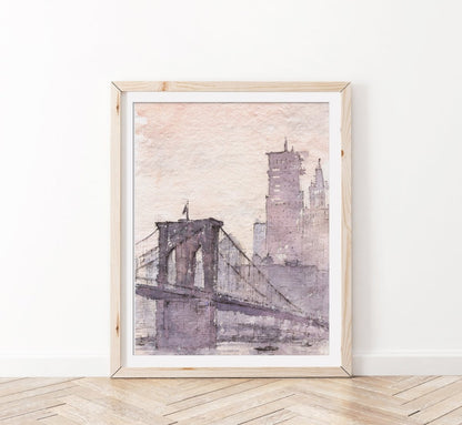 Brooklyn - Reproducción Fine Art - Pablocuestawatercolor