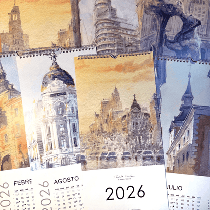 Calendario 2026 - Pablocuestawatercolor
