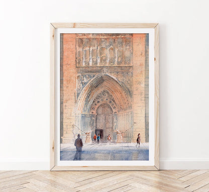 Catedral de Ávila - Reproducción Fine Art - Pablocuestawatercolor