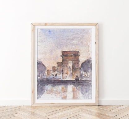 Debod - Reproducción Fine Art - Pablocuestawatercolor