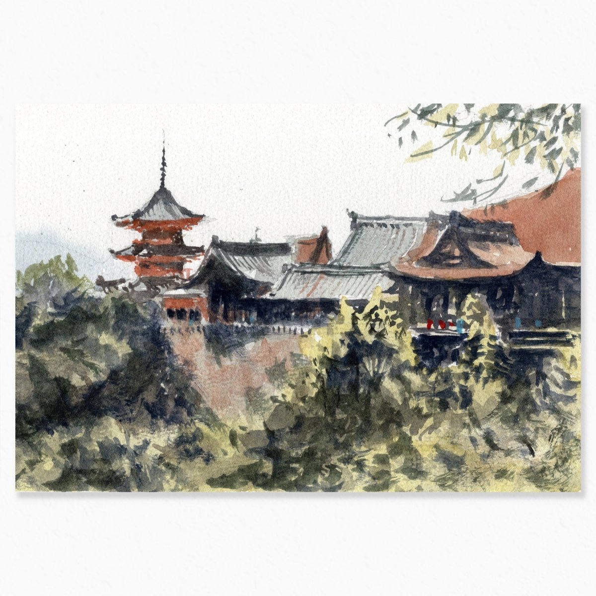 Japón en acuarela: La luz de Kiyomizu - Pablocuestawatercolor