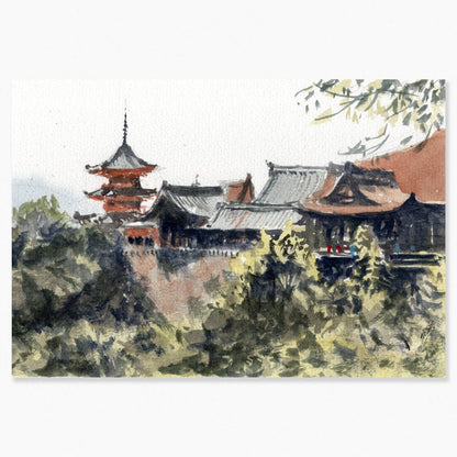 Japón en acuarela: La luz de Kiyomizu - Pablocuestawatercolor