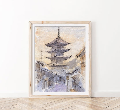 Kyoto - Japón - Reproducción Fine Art - Pablocuestawatercolor
