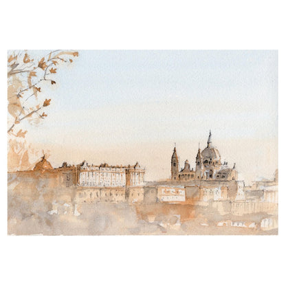 Madrid desde Debod - Reproducción Fine Art - Pablocuestawatercolor