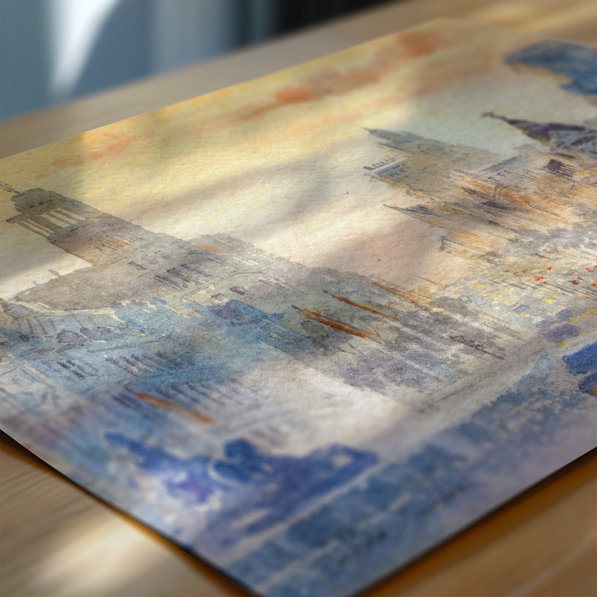 Madrid en acuarela: Atardece en Alcalá - Pablocuestawatercolor