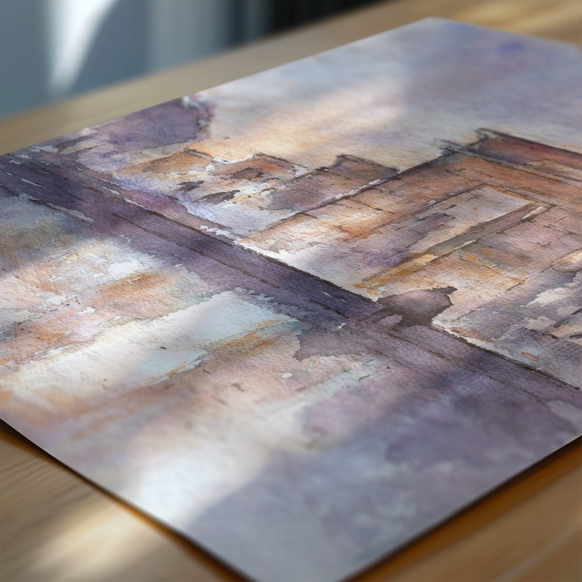 Madrid en acuarela: Atardecer en Debod - Pablocuestawatercolor