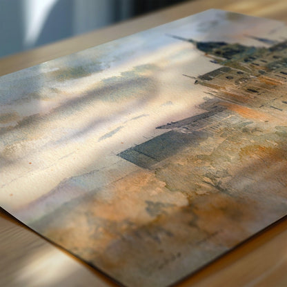 Madrid en acuarela: Atardecer en Las Vistillas - Pablocuestawatercolor