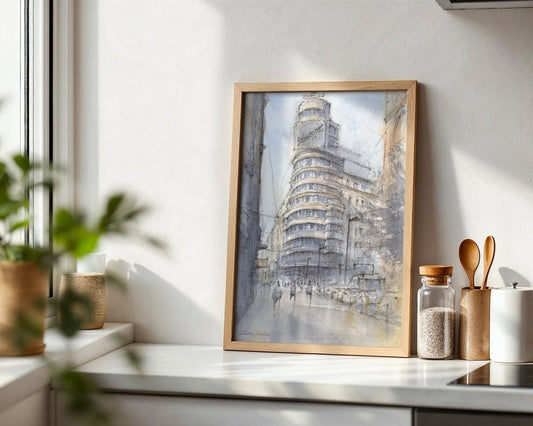 Madrid en acuarela: Callao se mueve - Pablocuestawatercolor