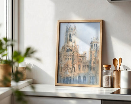 Madrid en acuarela: Correos - Pablocuestawatercolor