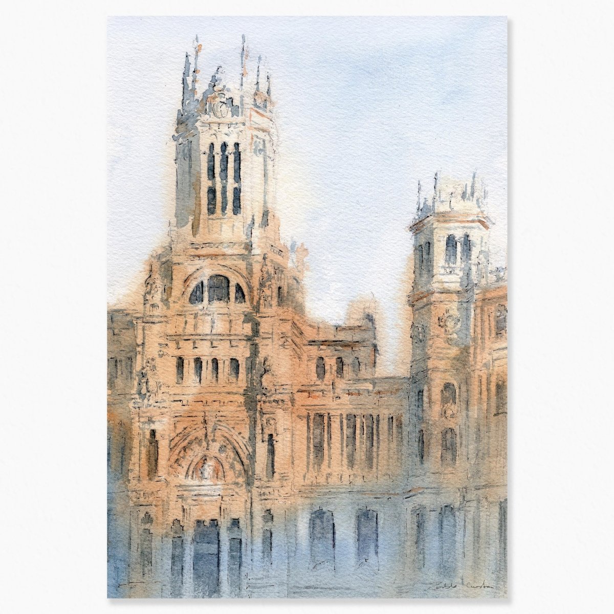 Madrid en acuarela: Correos - Pablocuestawatercolor