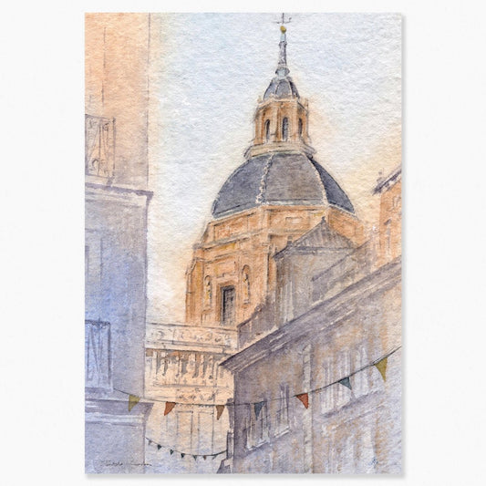 Madrid en acuarela: El sol acaricia San Andrés - Pablocuestawatercolor