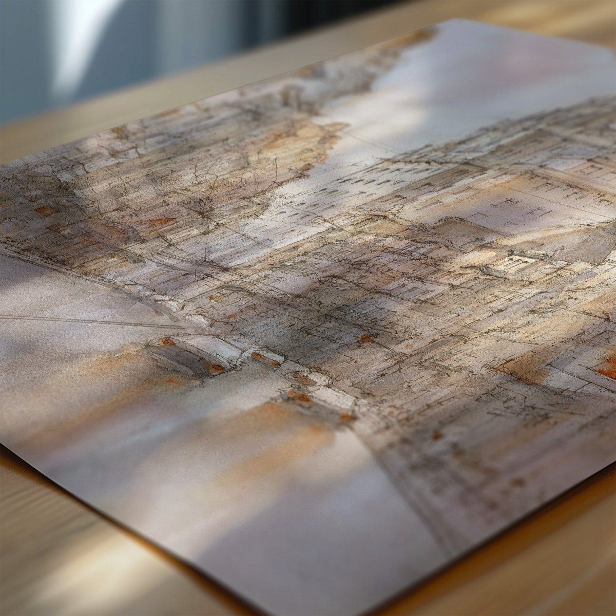 Madrid en acuarela: El Telefónica preside la Gran Vía - Pablocuestawatercolor