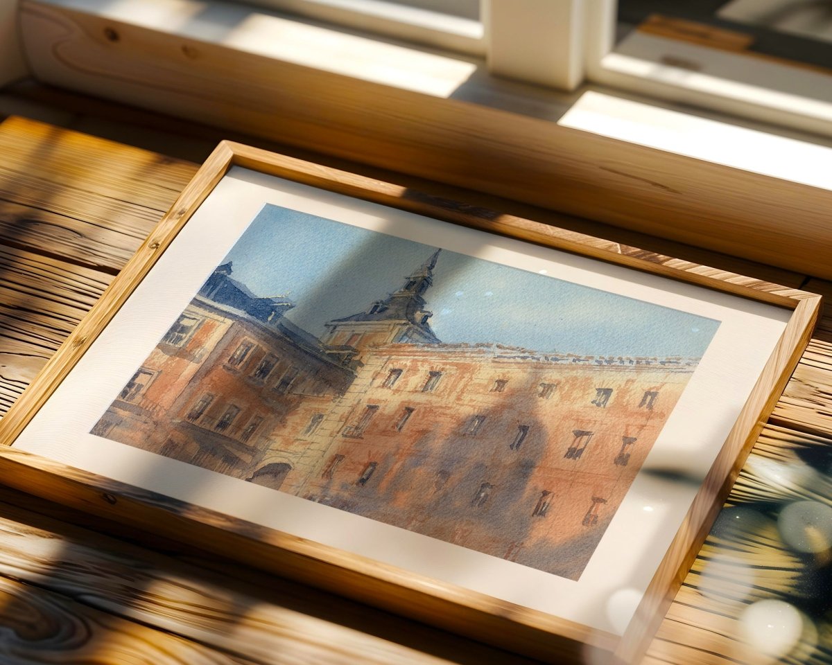 Madrid en acuarela: La sombra de la Almudena es alargada - Pablocuestawatercolor