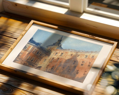 Madrid en acuarela: La sombra de la Almudena es alargada - Pablocuestawatercolor