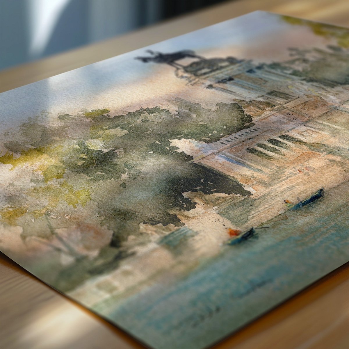 Madrid en acuarela: Remando en el Retiro - Pablocuestawatercolor