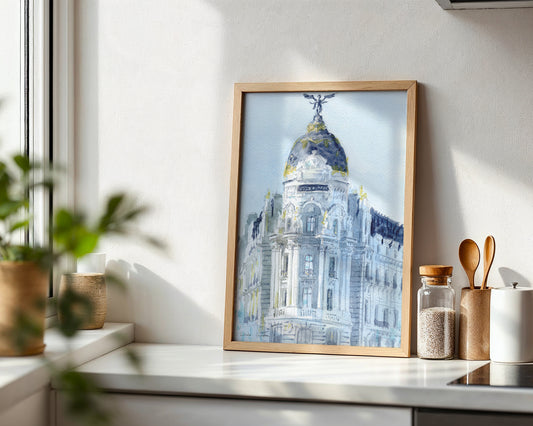 Madrid en acuarela: Metrópolis luminoso