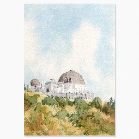 Observatorio Griffith - Reproducción Fine Art - Pablocuestawatercolor