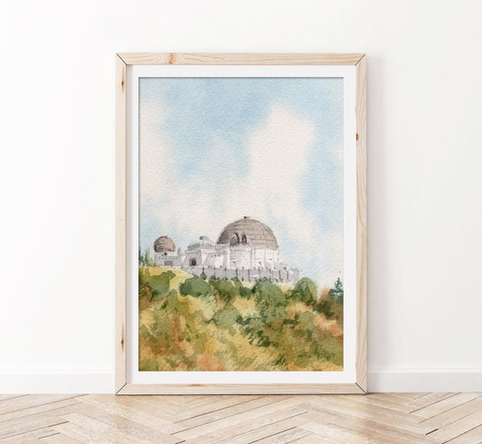 Observatorio Griffith - Reproducción Fine Art - Pablocuestawatercolor