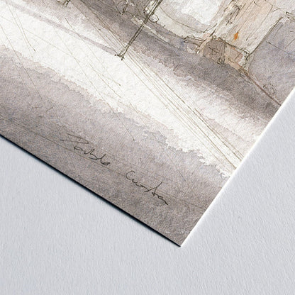 Plaza de España - Reproducción Fine Art - Pablocuestawatercolor