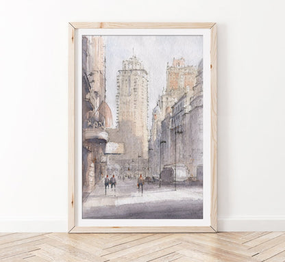 Plaza de España - Reproducción Fine Art - Pablocuestawatercolor