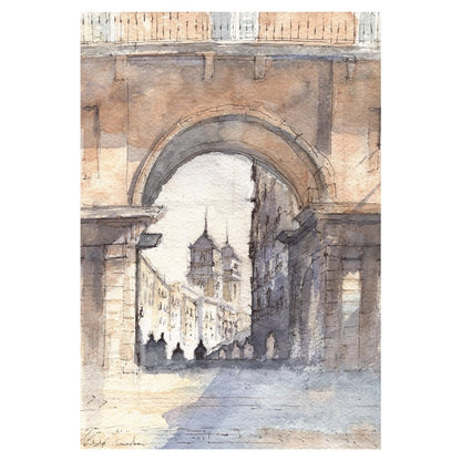 Plaza Mayor - Reproducción Fine Art - Pablocuestawatercolor