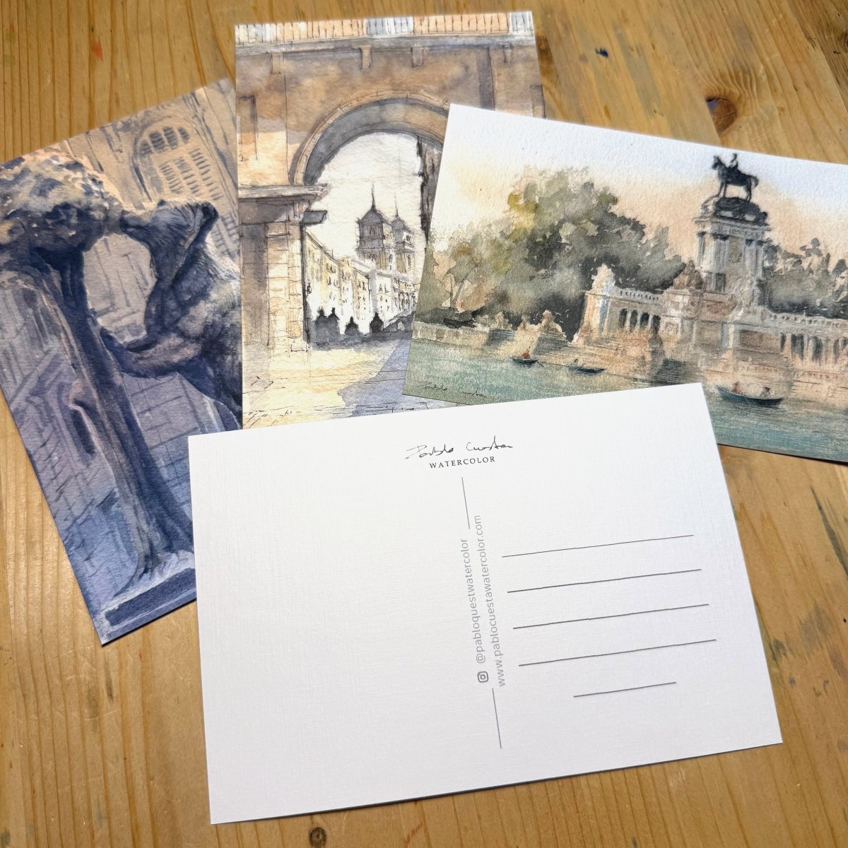 Postales de acuarelas de Madrid - Pablocuestawatercolor