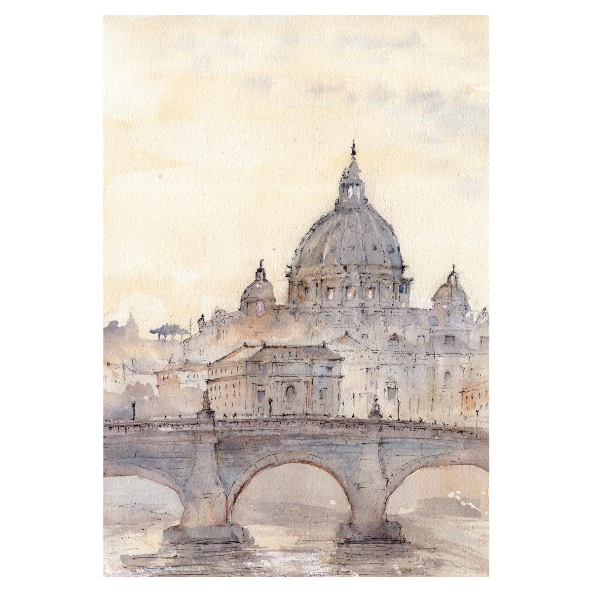 Roma - Reproducción Fine Art - Pablocuestawatercolor