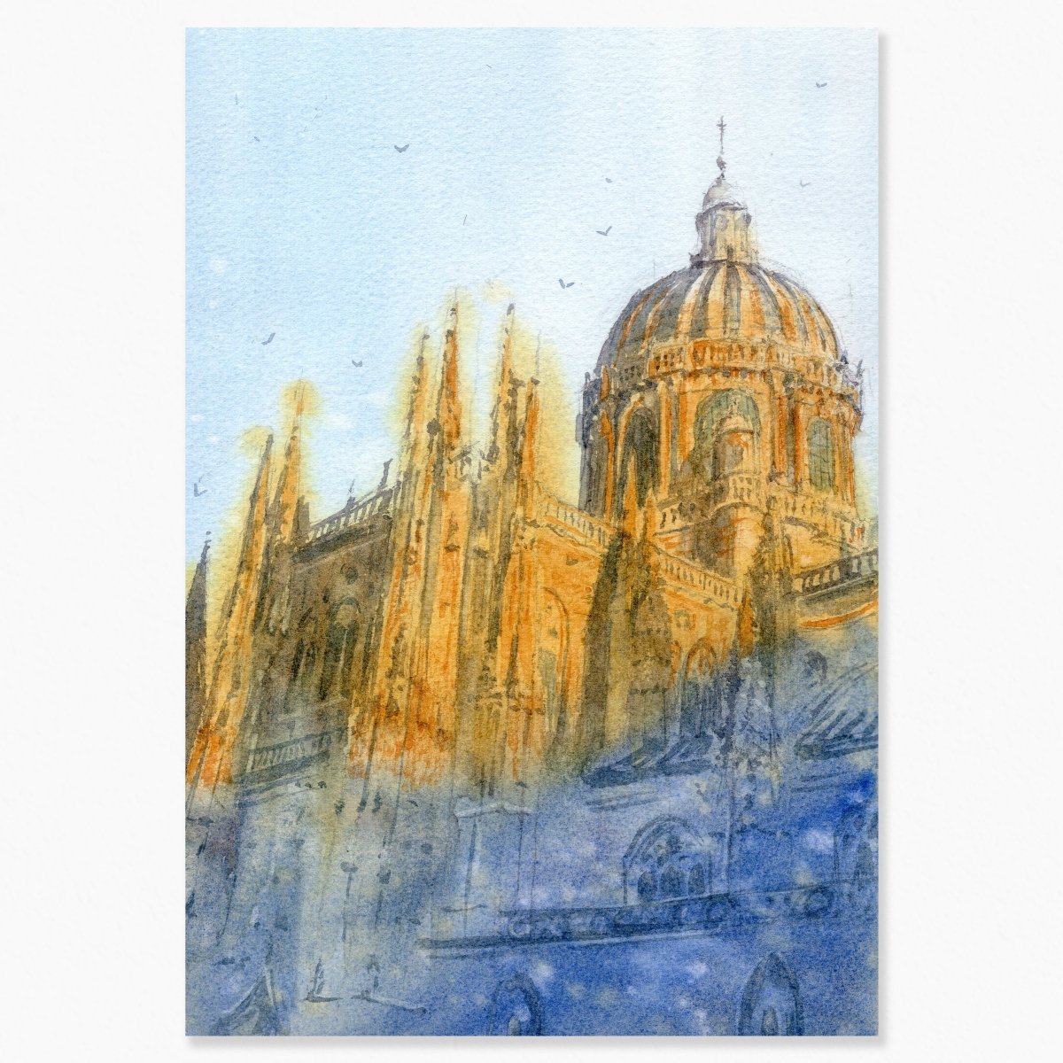 Sevilla en acuarela: Atardece en Salamanca - Pablocuestawatercolor