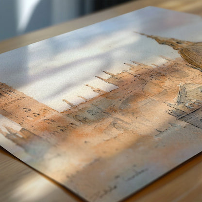 Sevilla en acuarela: La giralda al atardecer - Pablocuestawatercolor