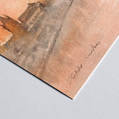 Sevilla. Torre del Oro - Reproducción Fine Art - Pablocuestawatercolor