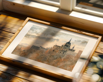 Madrid en acuarela: Atardecer en Las Vistillas